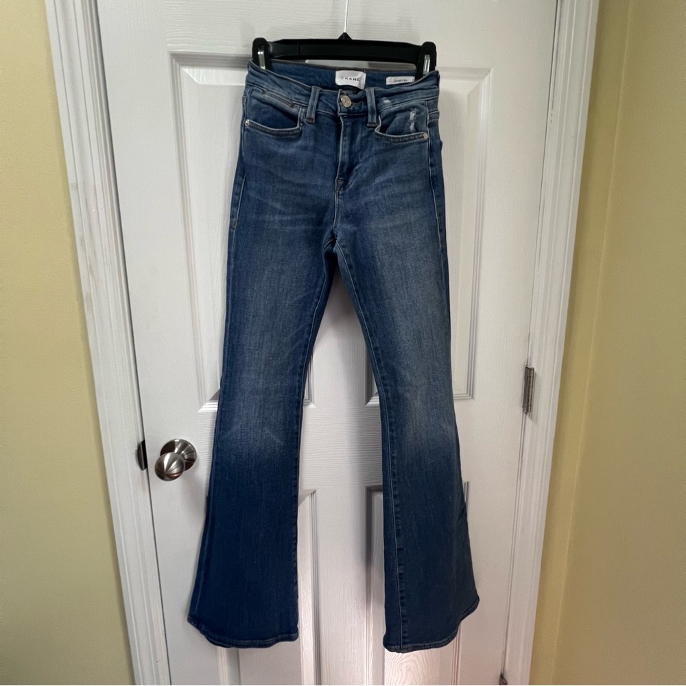 Frame Jeans Women's Blue le High Flare Denim, Medium Wash, Size 25